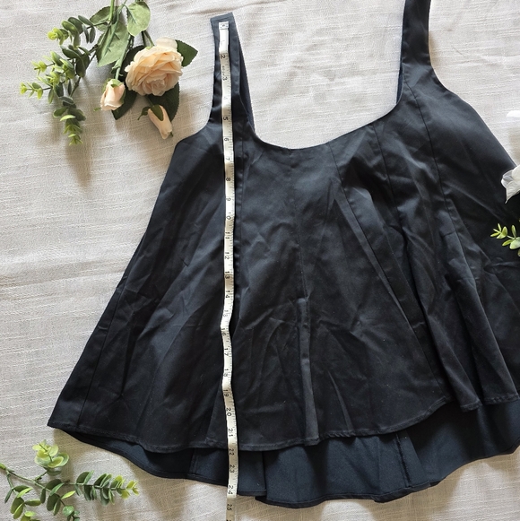 *CLUB MONACO* NWT Wide neck flare tank top in blueberry navy blue - Picture 3 of 8